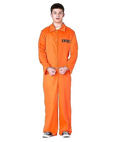 Adult Department Of Corrections Prisoner One Piece Costume 9 Adult Department Of Corrections Prisoner One Piece Costume - Image 9