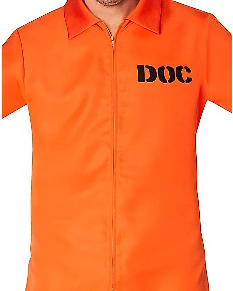 Adult Department Of Corrections Prisoner One Piece Costume 3 Adult Department Of Corrections Prisoner One Piece Costume - Image 3