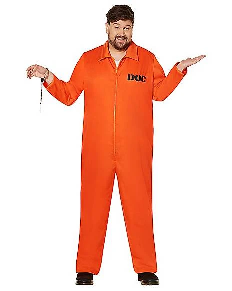 Adult Department Of Corrections Prisoner One Piece Costume 5 Adult Department Of Corrections Prisoner One Piece Costume - Image 5