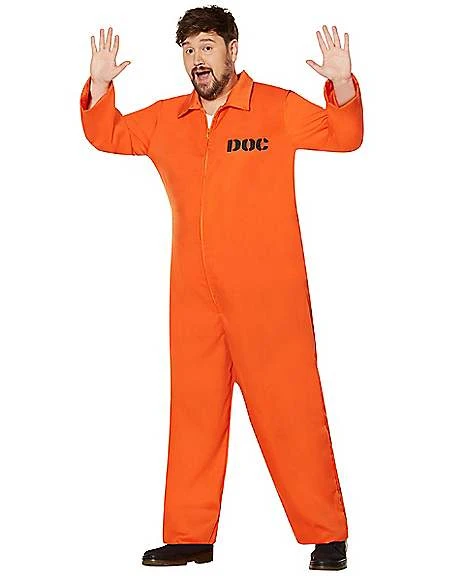 Adult Department Of Corrections Prisoner One Piece Costume 7 Adult Department Of Corrections Prisoner One Piece Costume - Image 7