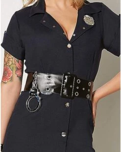 Adult In The Line Of Duty Cop Costume -Spirit Halloween 00659094 c
