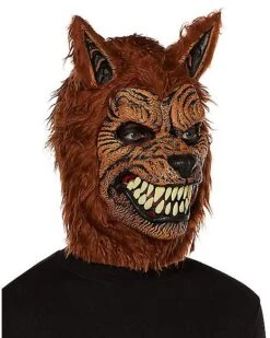 Animotion Brown Werewolf Full Mask -Spirit Halloween 01107168 c