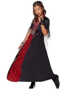 Kids Royal Vampiress Dress Costume -Spirit Halloween 01225523 c