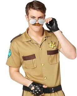 Adult Sergeant Short Pants Cop Costume -Spirit Halloween 01248533 c