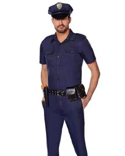 Adult Police Officer Costume - Deluxe -Spirit Halloween 01261387 a