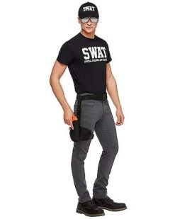 Black Leg Holster Tactical -Spirit Halloween 01298546 c