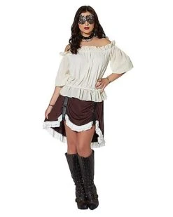 Ivory Off The Shoulder Shirt -Spirit Halloween 01315555 d