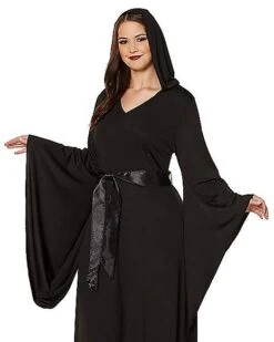 Adult Black Hooded Dress -Spirit Halloween 01346998 d