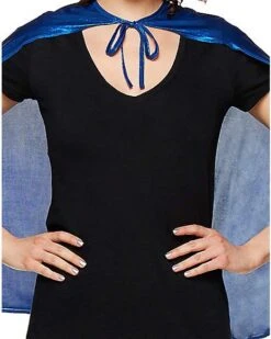 Blue Metallic Cape -Spirit Halloween 01360817 d