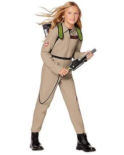 Kids Ghostbusters Girls One Piece Costume With Proton Pack - Ghostbust