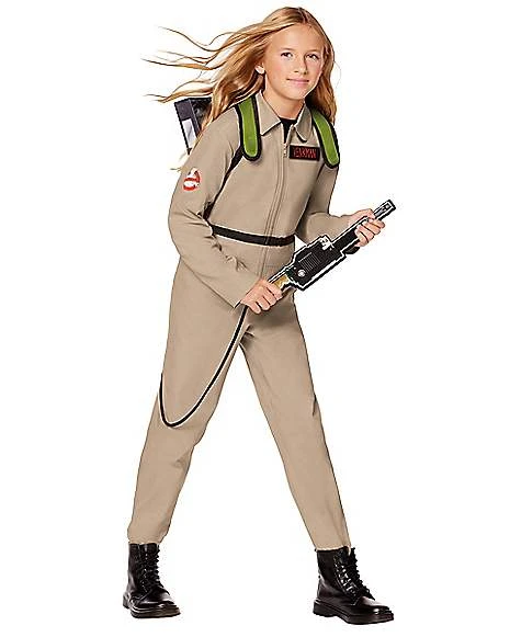 Kids Ghostbusters Girls One Piece Costume With Proton Pack - Ghostbust 1 Kids Ghostbusters Girls One Piece Costume With Proton Pack - Ghostbust