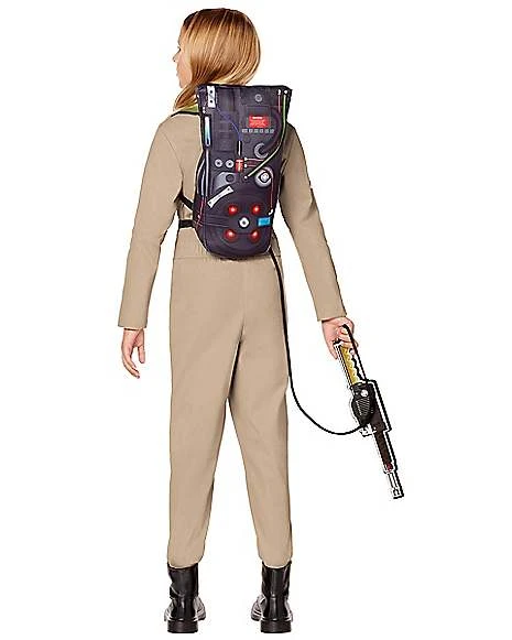 Kids Ghostbusters Girls One Piece Costume With Proton Pack - Ghostbust 2 Kids Ghostbusters Girls One Piece Costume With Proton Pack - Ghostbust - Image 2