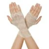 Fingerless White Lace Gloves