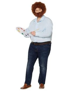 Adult Bob Ross Costume - Firefly -Spirit Halloween 01369651 c