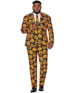 Adult Jack-O-Lantern Plus Size Suit