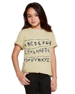 Kids Stranger Things Alphabet Wall T Shirt - Stranger Things -Spirit Halloween 01381797 c