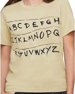 Adult Alphabet Wall T Shirt - Stranger Things 7 Adult Alphabet Wall T Shirt - Stranger Things -Spirit Halloween 01381979 c
