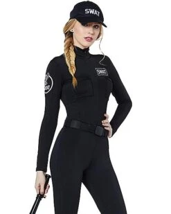 Adult SWAT Catsuit Costume -Spirit Halloween 01385749 c