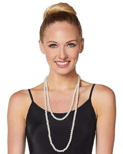 Faux Pearl Necklace -Spirit Halloween 01389675 c