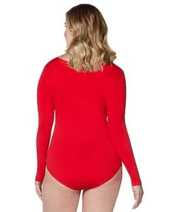 Long Sleeve Red Bodysuit -Spirit Halloween 01394188 b
