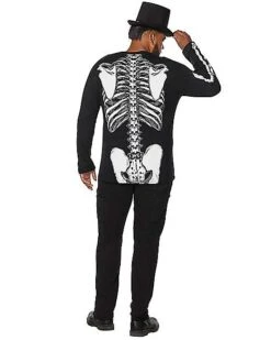Long Sleeve Skeleton T Shirt -Spirit Halloween 01395417 b
