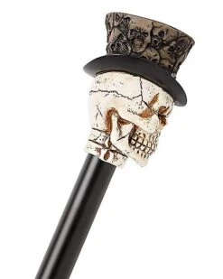 Top Hat Skeleton Staff -Spirit Halloween 01403518 c