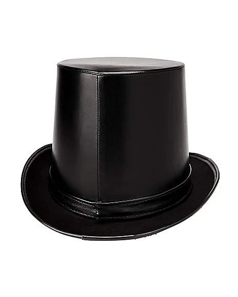 Vampire Faux Leather Top Hat 3 Vampire Faux Leather Top Hat - Image 3