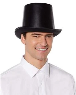 Vampire Faux Leather Top Hat 7 Vampire Faux Leather Top Hat -Spirit Halloween 01404029 d