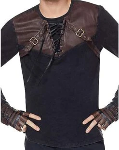 Lace Up Steampunk Shirt -Spirit Halloween 01412295 c