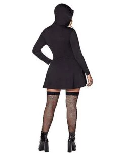 Black Hooded Dress -Spirit Halloween 01431592 d