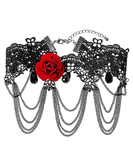 Day Of The Dead Rose Lace Choker Necklace 2 Day Of The Dead Rose Lace Choker Necklace - Image 2