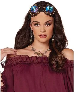 Adult Burgundy Ruffle Top -Spirit Halloween 01434620 c