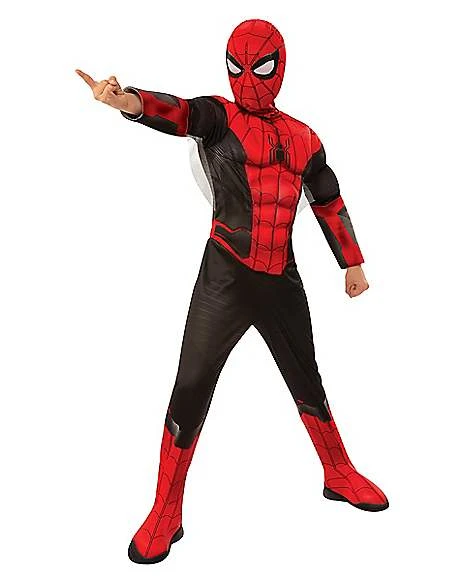 Kids Black And Red Spider-Man Deluxe Costume - Spider-Man: Far From Ho 1 Kids Black And Red Spider-Man Deluxe Costume - Spider-Man: Far From Ho