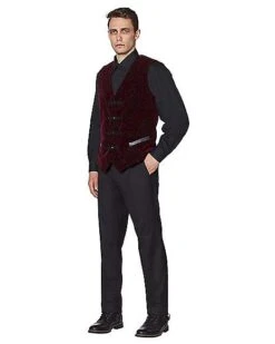 Velvet Victorian Vampire Vest -Spirit Halloween 01437722 c