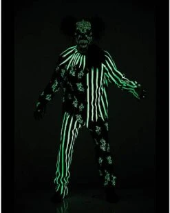 Kids Glow In The Dark Chaos Clown Costume -Spirit Halloween 01440726 c