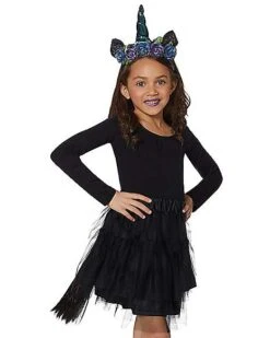 Kids Faux Fur Light-Up Unicorn Costume Kit -Spirit Halloween 01446905 c