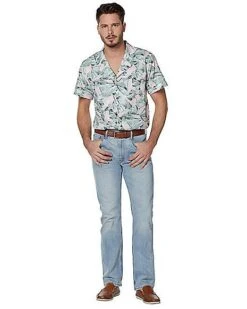 Hopper Button Down Shirt - Stranger Things -Spirit Halloween 01450378 c