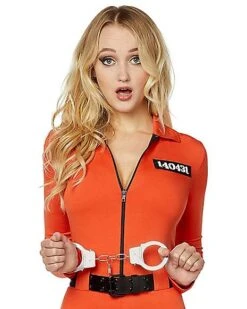 Adult Prisoner Catsuit Costume -Spirit Halloween 01464726 c