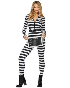 Adult Jailbird Catsuit Costume