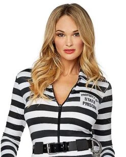 Adult Jailbird Catsuit Costume -Spirit Halloween 01464908 c