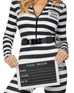 Adult Jailbird Catsuit Costume -Spirit Halloween 01464908 d
