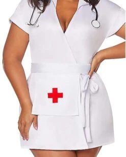 Adult Classic Nurse Plus Size Costume -Spirit Halloween 01466911 c