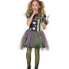 Kids Glow In The Dark Neon Clown Costume