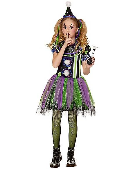 Kids Glow In The Dark Neon Clown Costume 1 Kids Glow In The Dark Neon Clown Costume