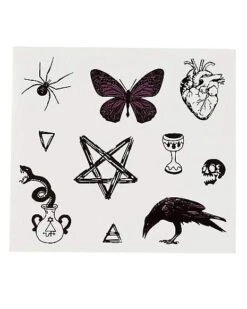 Gothic Temporary Tattoos 6 Gothic Temporary Tattoos -Spirit Halloween 01473990 c