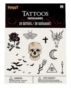 Gothic Temporary Tattoos 7 Gothic Temporary Tattoos -Spirit Halloween 01473990 d