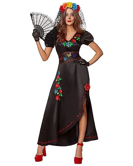 Adult Day Of The Dead Beauty Costume 1 Adult Day Of The Dead Beauty Costume