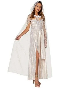 Adult White Lace Cape