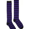 Black And Purple Striped Knee High Socks