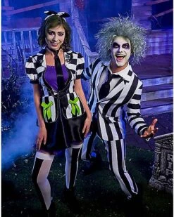 Adult Beetlejuice Striped Suit -Spirit Halloween 01484245 c